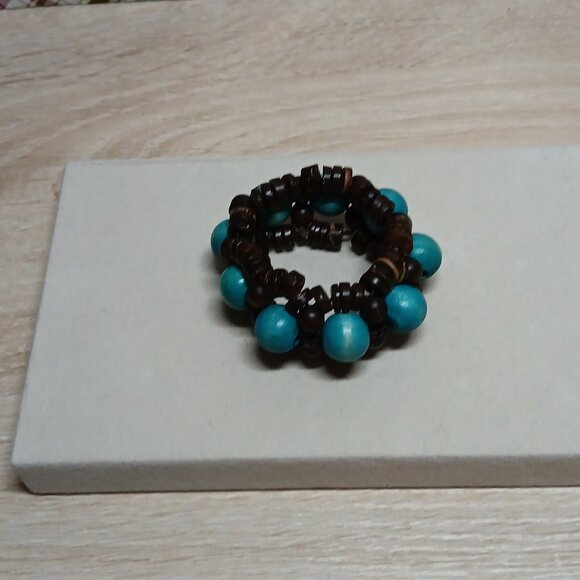 Hand Crafted Wooden Boho Beaded Stretchy Bracelet Fashion Costume Jewelry #37 - Picture 9 of 11